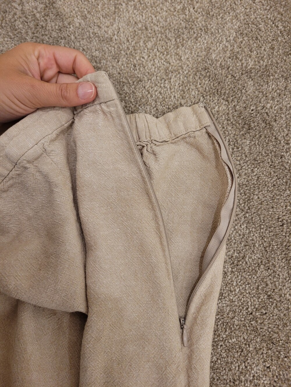 Old Navy Beige Linen Maxi Dress Size XS - Picture 6 of 8